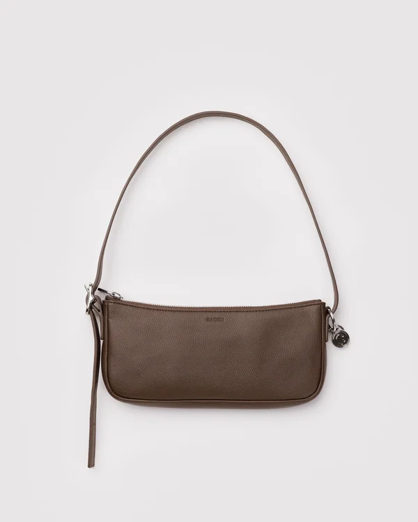 Recycled Leather Pochette - Brown - Size: OS