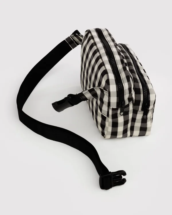 Fanny Pack - Black And Cream Gingham