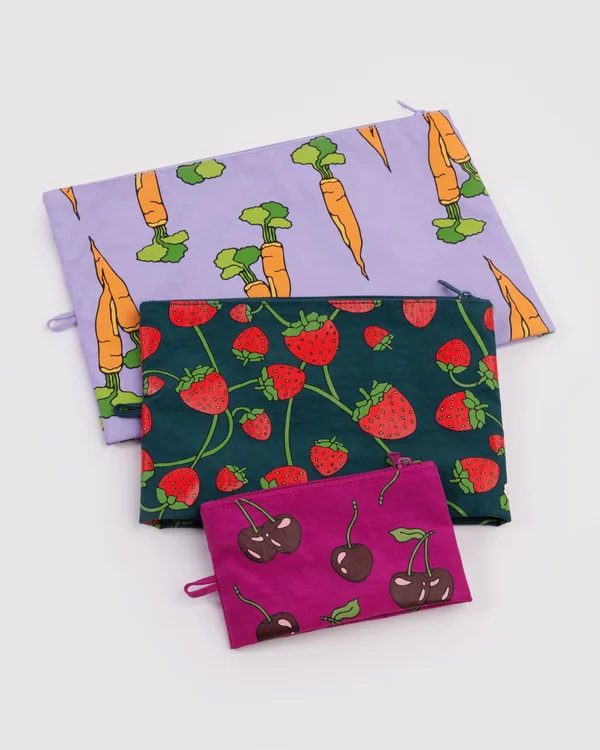 Go Pouch Set - Carrots & Berries - Material: heavyweight-nylon