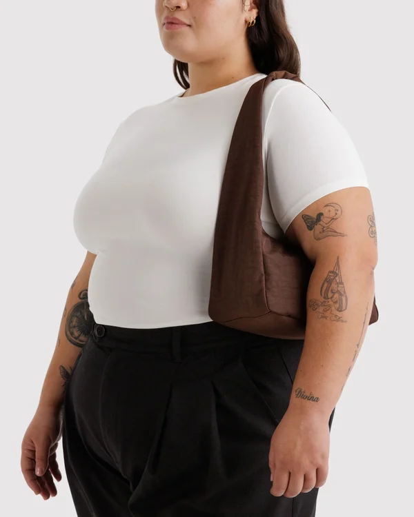 Small Nylon Meringue Bag - Coffee - Size: OS