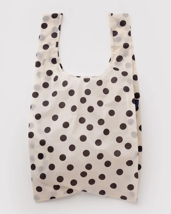 Big Baggu - Cream and Black Polka Dot - Size: OS