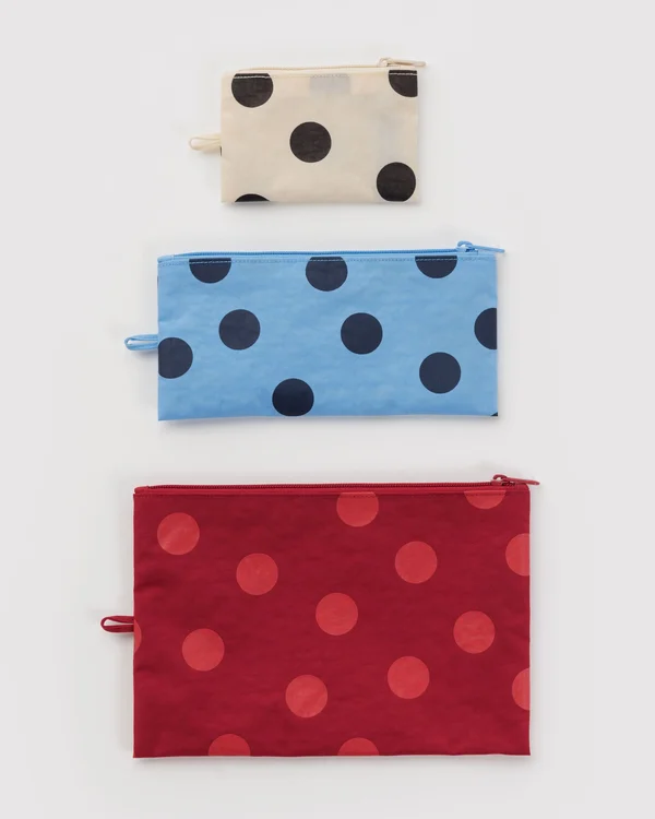 Flat Pouch Set - Polka Dot Mix