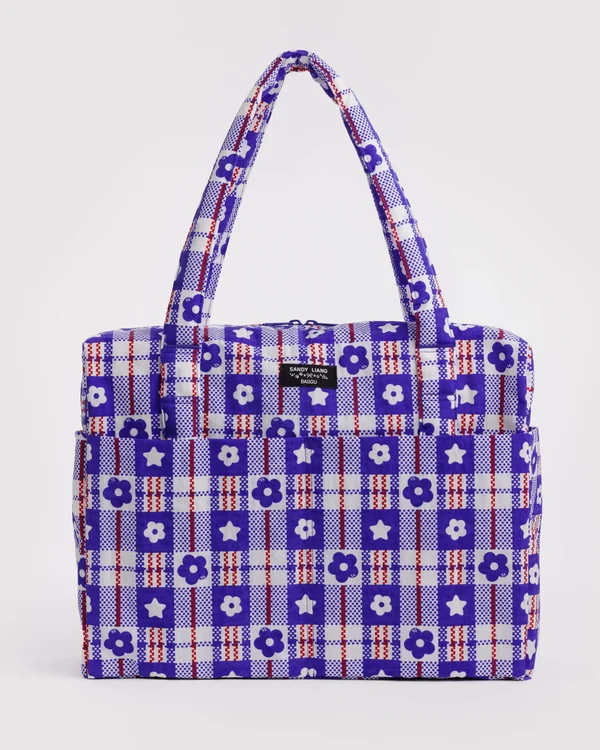 Cloud Carry-On - Market Plaid Blue - Size: OS