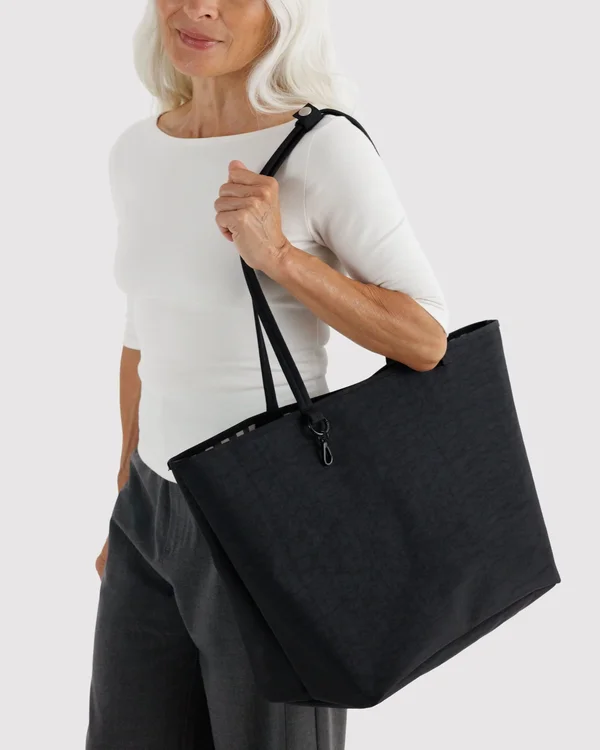 Large Nylon Reversible Tote - Black Mix - Material: heavyweight-nylon