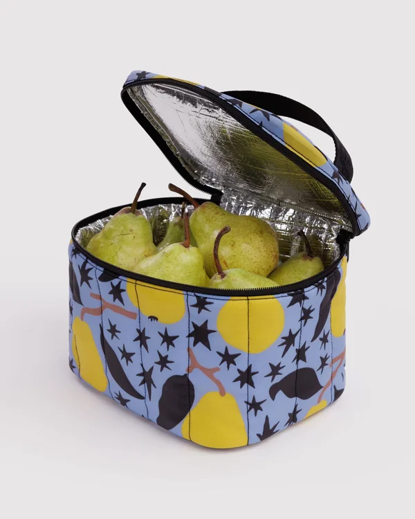 Puffy Lunch Bag - Golden Pears - Material: ripstop-nylon