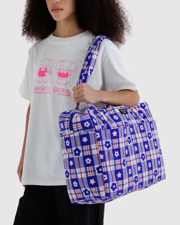 Cloud Carry-On - Market Plaid Blue - Size: OS