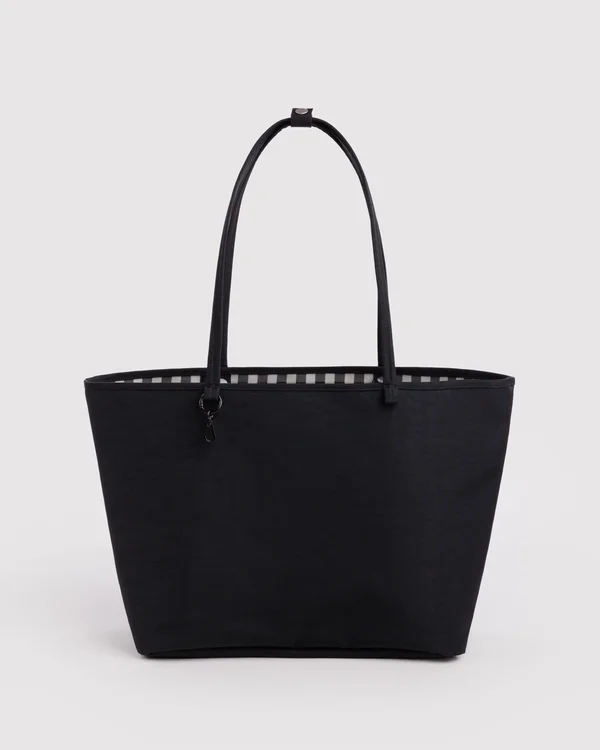 Large Nylon Reversible Tote - Black Mix - Material: heavyweight-nylon
