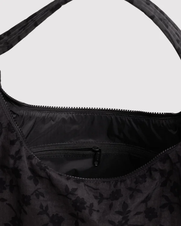 Nylon Shoulder Bag - Charcoal Ditsy Floral