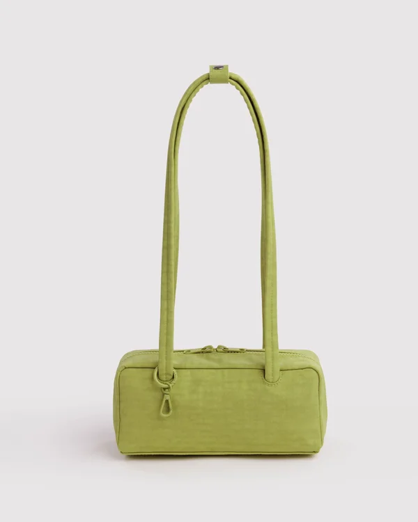 Small Nylon Bowler Bag - Chartreuse - Material: heavyweight-nylon