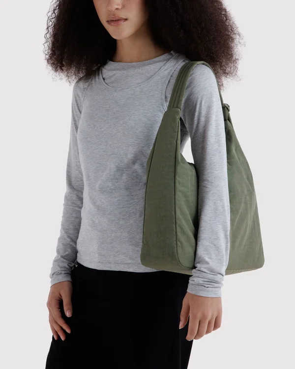 Nylon Shoulder Bag - Caper - Material: heavyweight-nylon